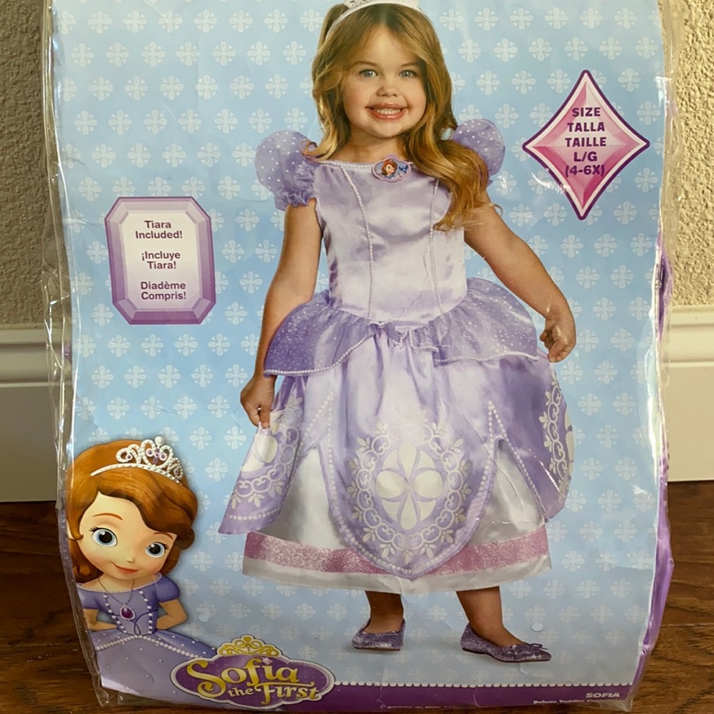 Girls Disney Sofia the First Costume Dress L 4-6X
